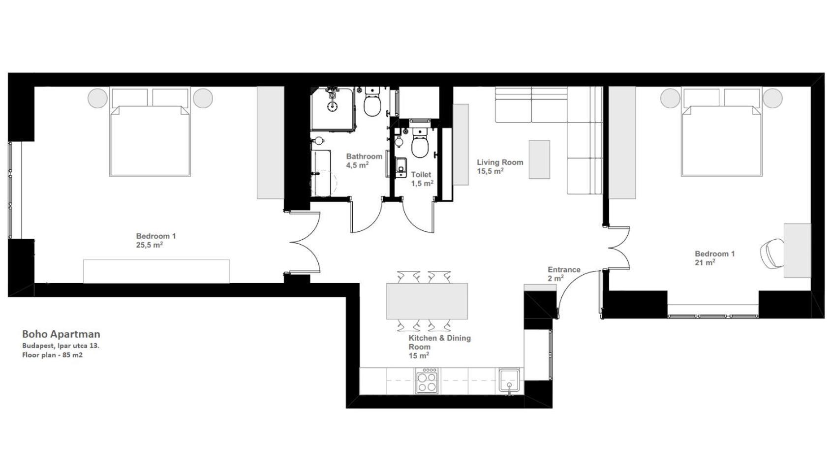 Boho Cosy Pest Apartment בודפשט מראה חיצוני תמונה